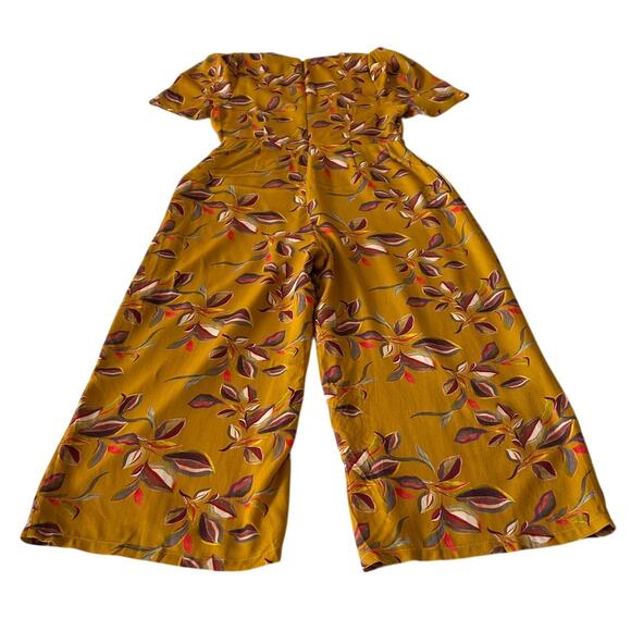 Greylin By Anthropologie Jumpsuit Women's Yellow Floral Print Sz. S Wide Leg NWT - Picture 2 of 10